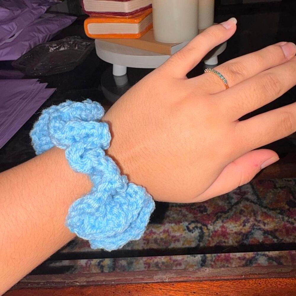 Handmade Crochet Scrunchie Trio - Picture 4 of 4
